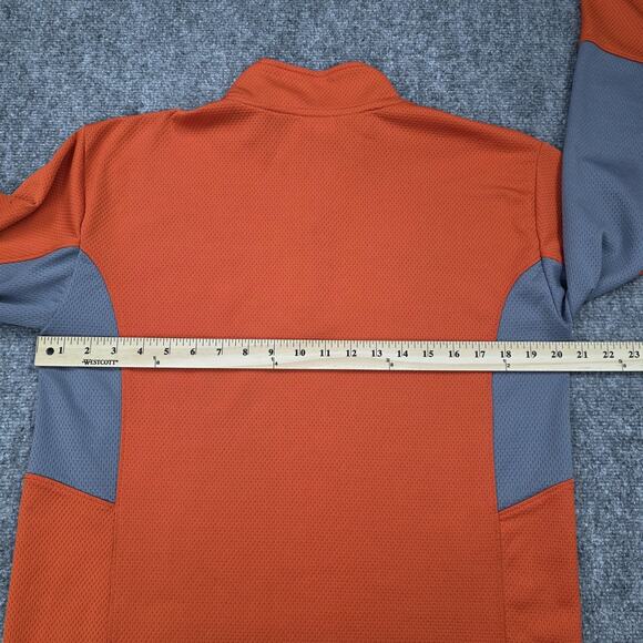 Clemson Tigers Shirt Mens Medium Orange Gray NCAA Football Quarter Zip Pullover - Picture 4 of 16